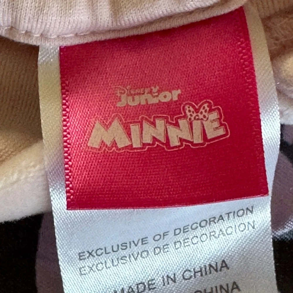 Disney Minnie Mouse Pink Velour Hoodie 3D Ears Metallic‎ Bow Baby Girl 18M